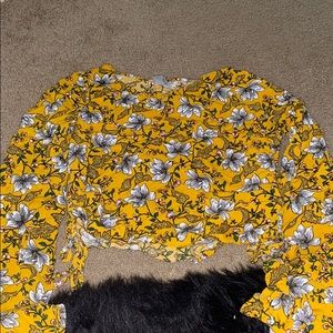 Floral yellow top